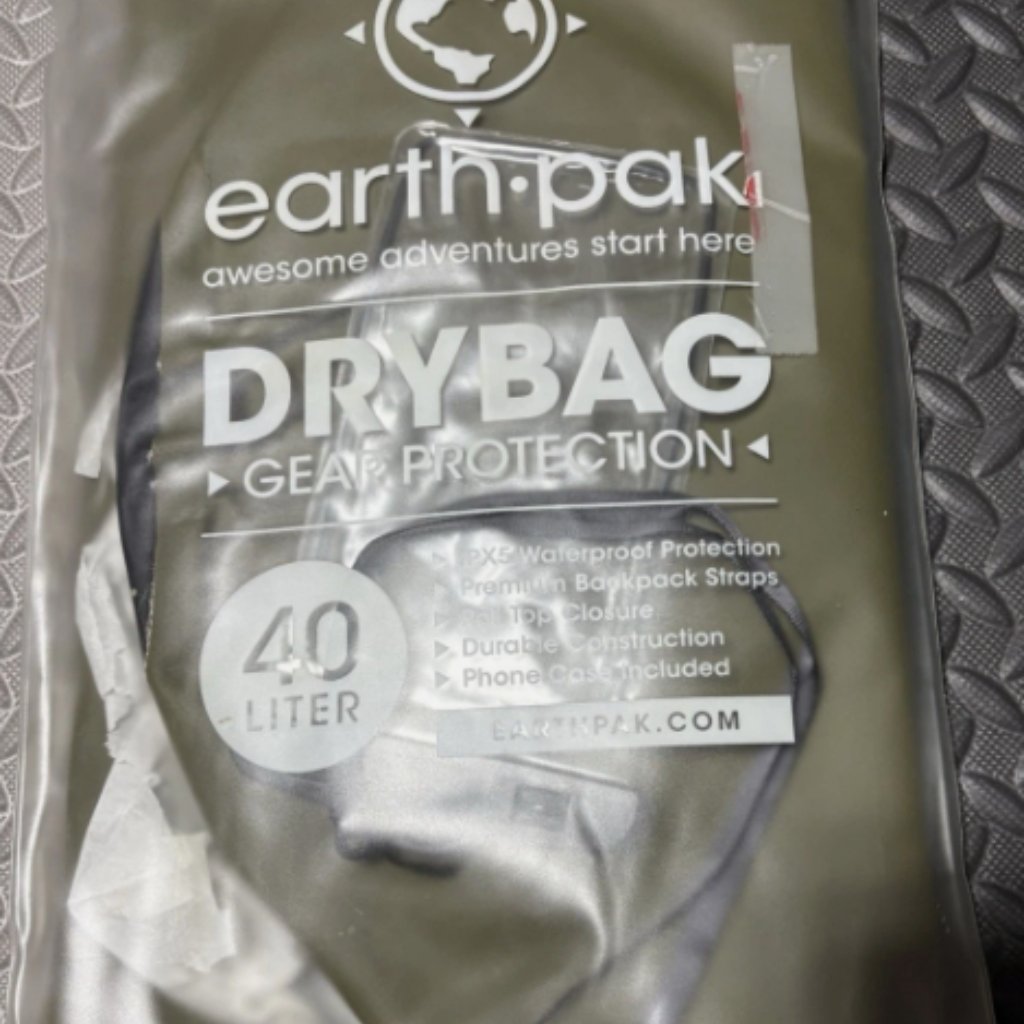 Earth Pak Waterproof Dry Bag - Roll Top Backpack Sack 40l, Green W/ Phone Case